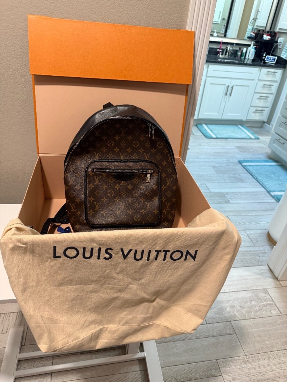 Louis Vuitton Josh Backpack Monogram Macassar M41530